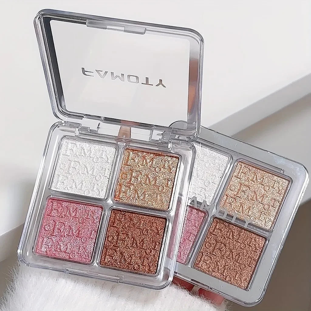 4 Color Face Highlighter Palette