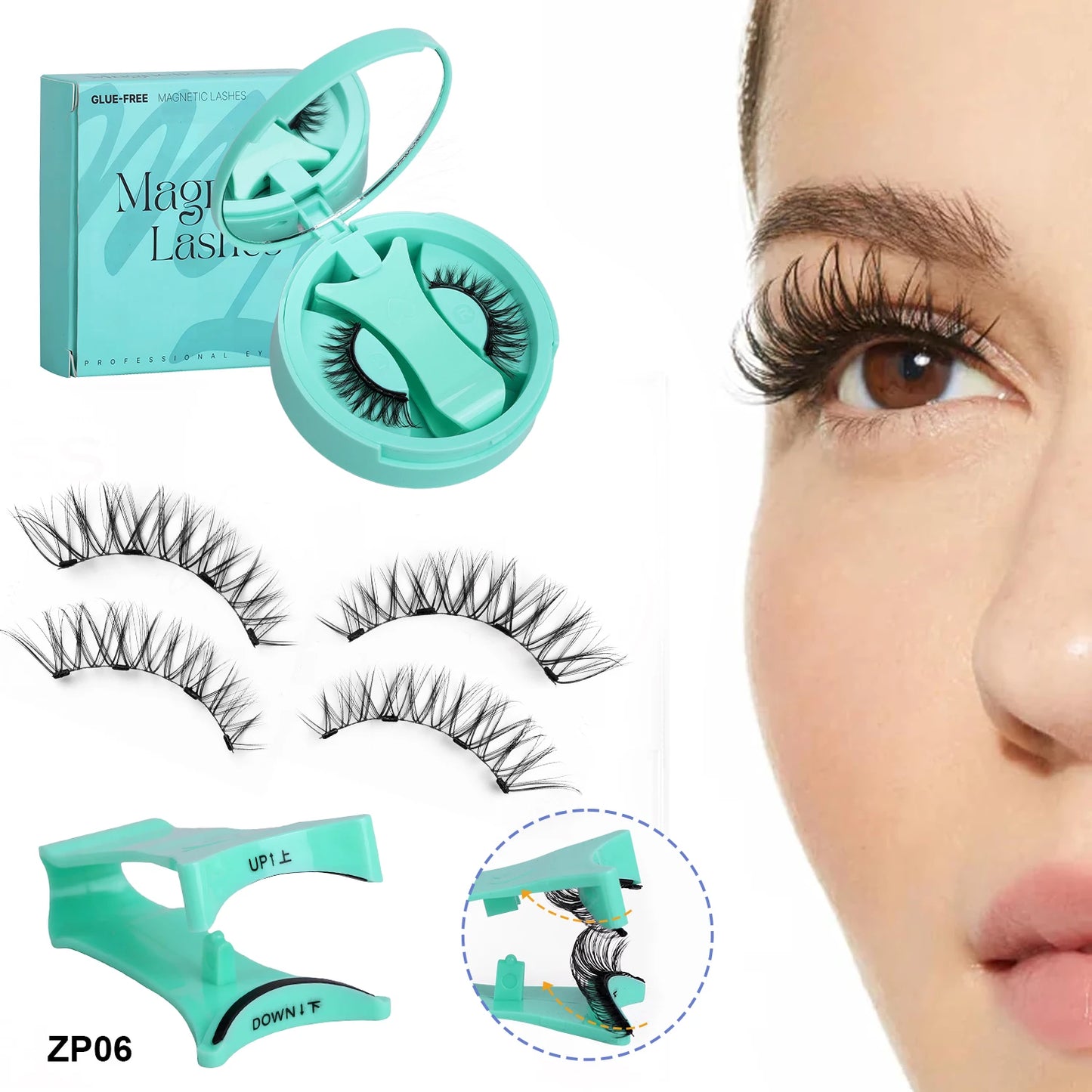2 Pairs Magnetic Eyelashes Set