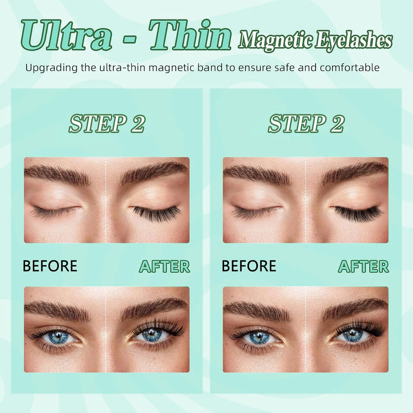 2 Pairs Magnetic Eyelashes Set