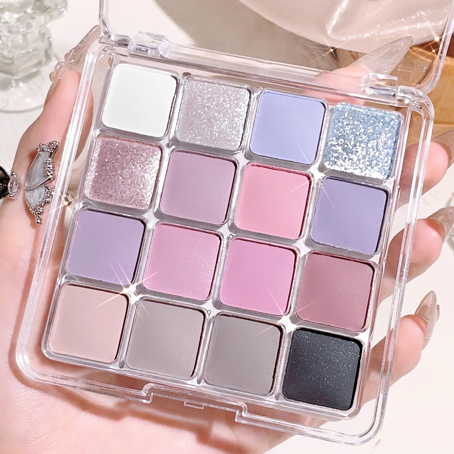 sunset magic eye shadow plate pearl matte
