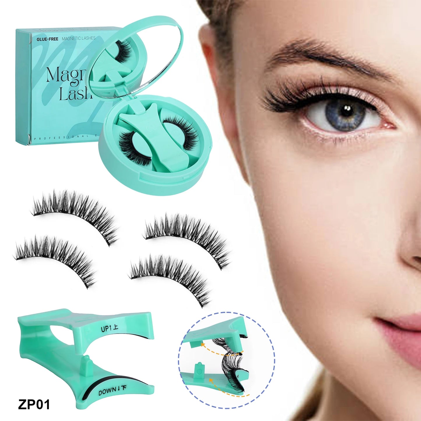 2 Pairs Magnetic Eyelashes Set