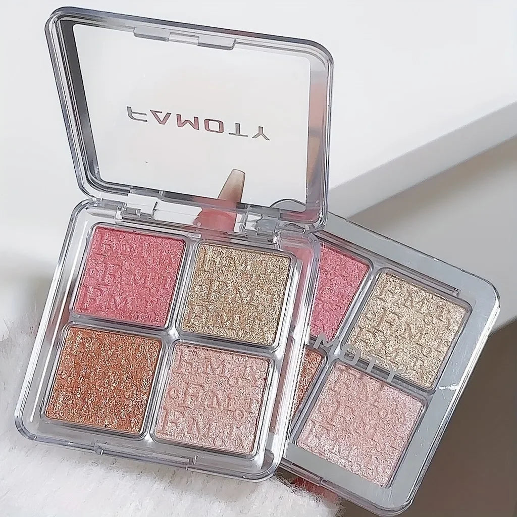 4 Color Face Highlighter Palette