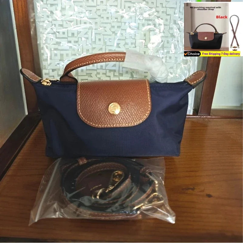 ELLe Mini Unperforated Nylon Dumpling Bun, Women's Shoulder Bag,