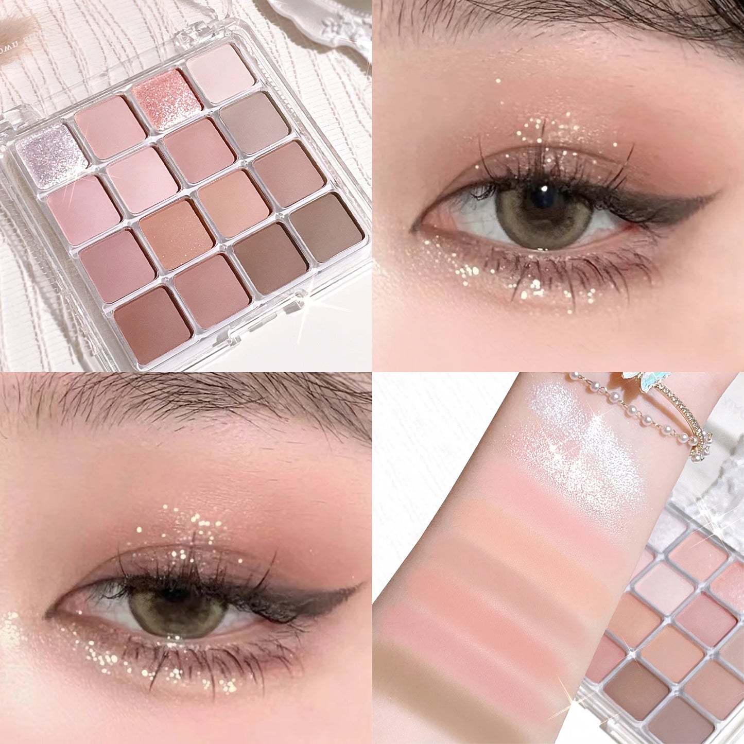 sunset magic eye shadow plate pearl matte