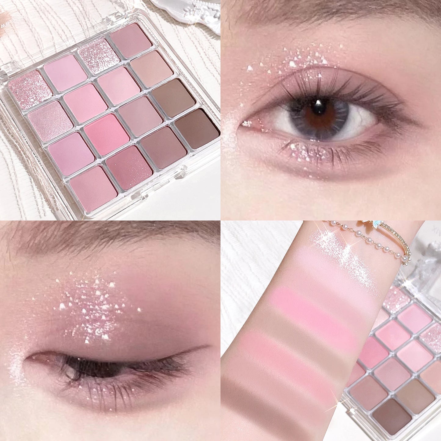 sunset magic eye shadow plate pearl matte