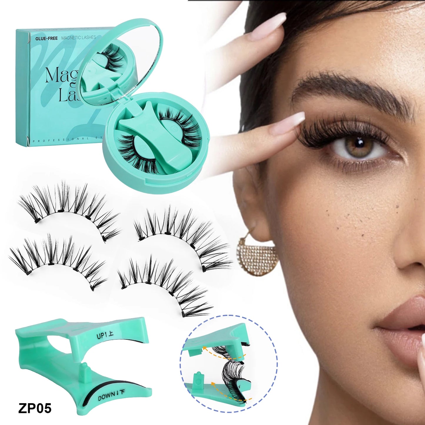 2 Pairs Magnetic Eyelashes Set