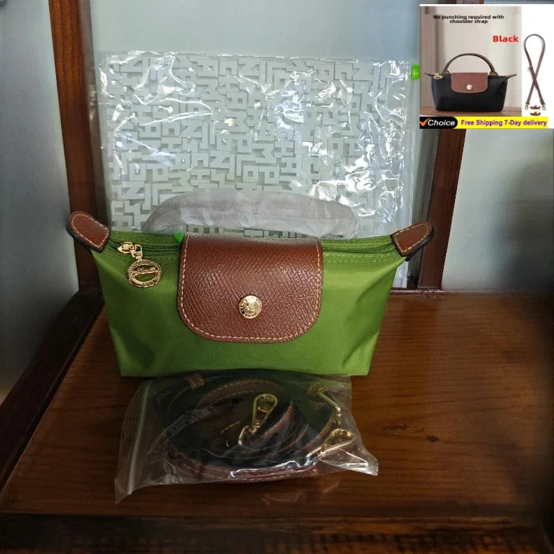 ELLe Mini Unperforated Nylon Dumpling Bun, Women's Shoulder Bag,