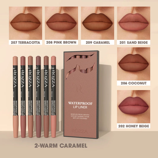 Waterproof Lip Liner Pencil Set.