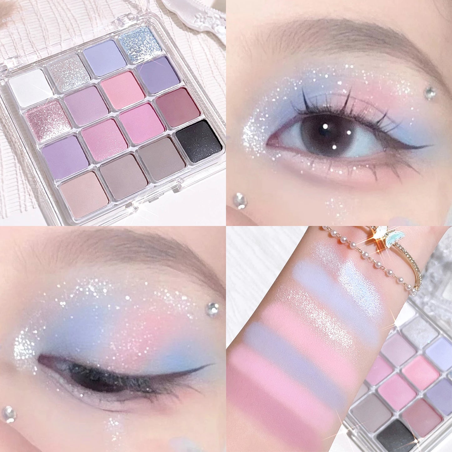 sunset magic eye shadow plate pearl matte