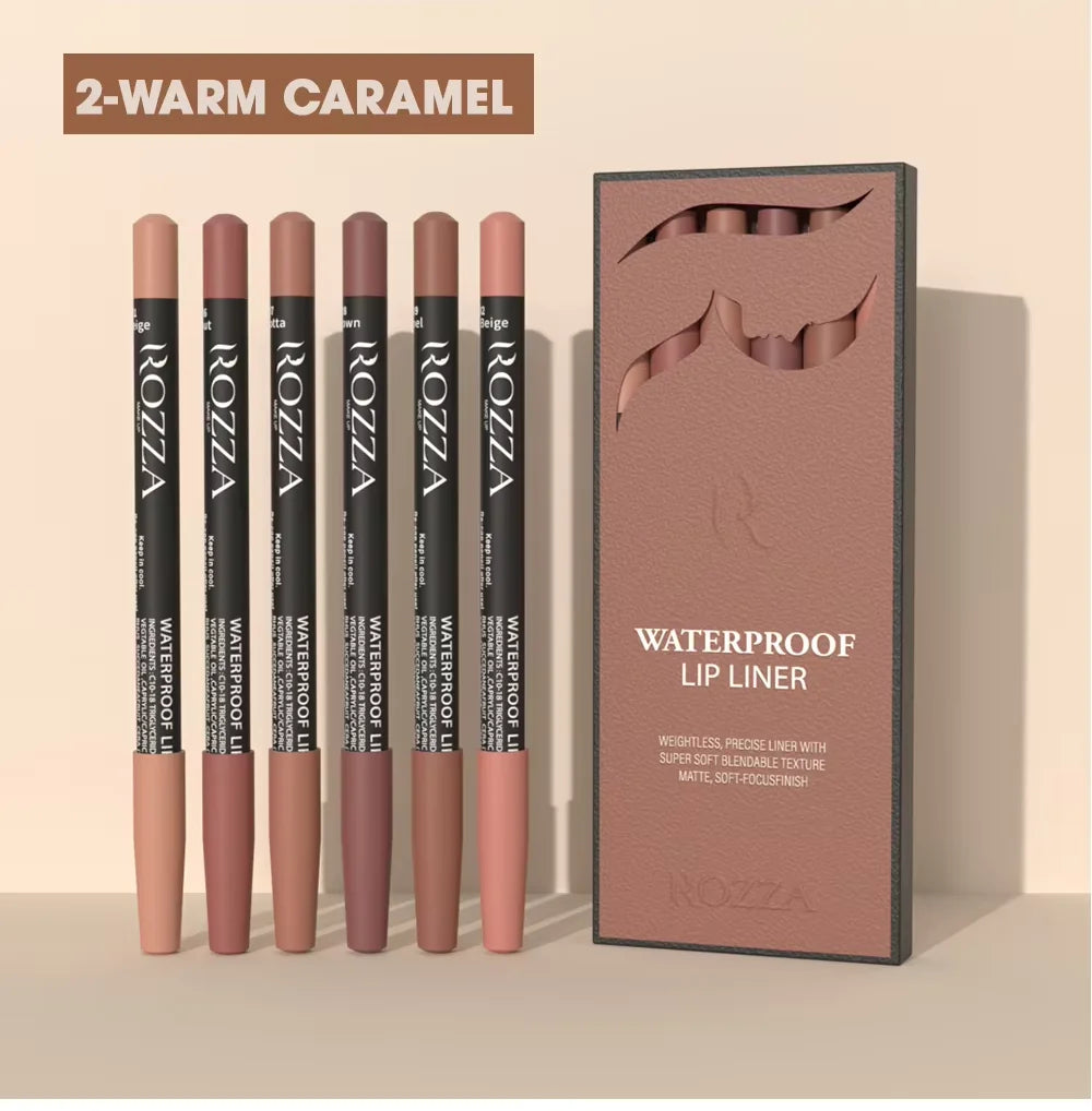 Waterproof Lip Liner Pencil Set.